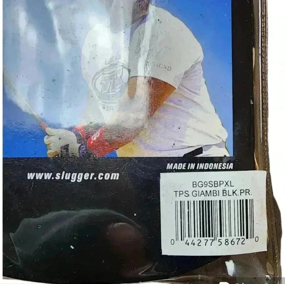 Louisville Slugger TPS Premium Black& Gray Leather Batting Glove R&L pair. XL - Picture 5 of 6